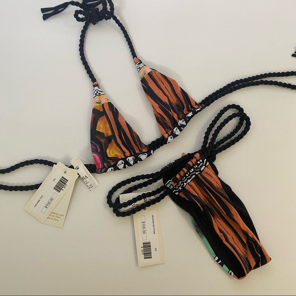 NWT San Lorenzo Jojo Bikinis Havana XS